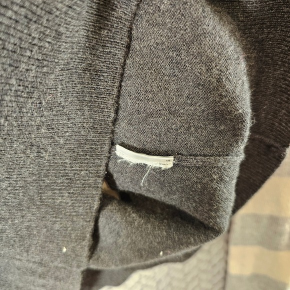 GAP Womens Colorblock Striped Crewneck Sweater Grey Tan Charcoal Long Sleeve S - Picture 5 of 6